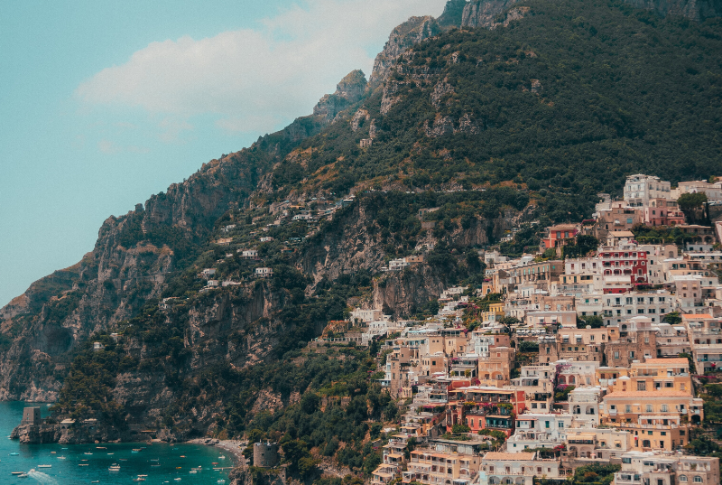 Italian blue water beach