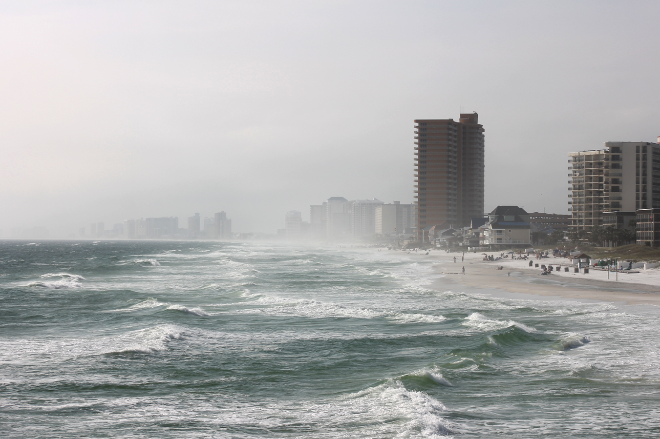 hurricane weather hits beach