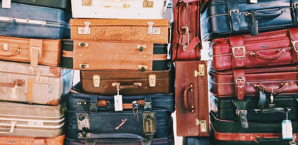 luggage stacked on luggage