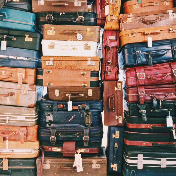 luggage stacked on luggage