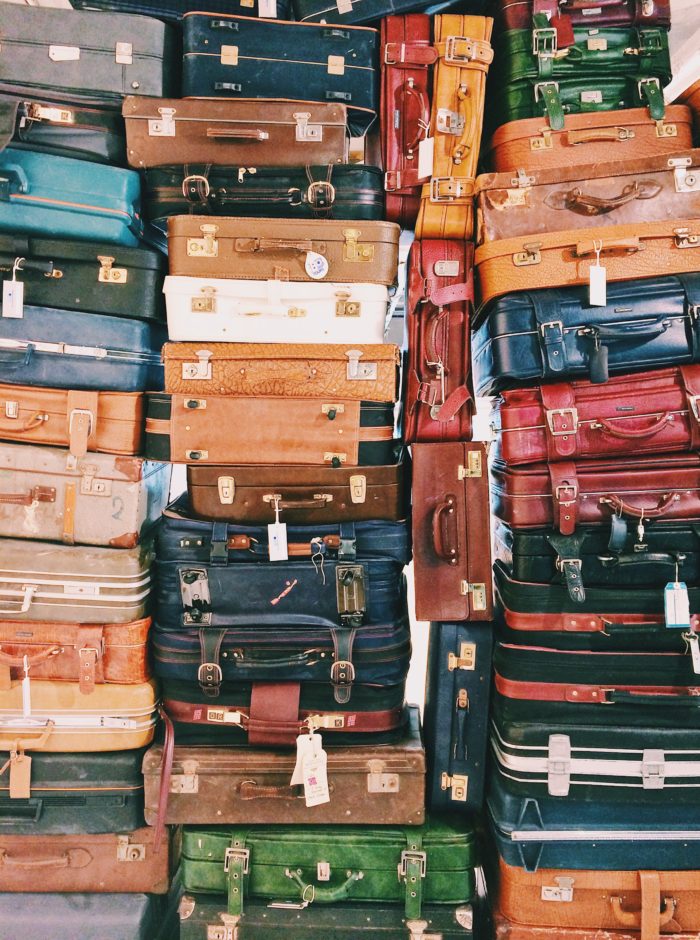 luggage stacked on luggage