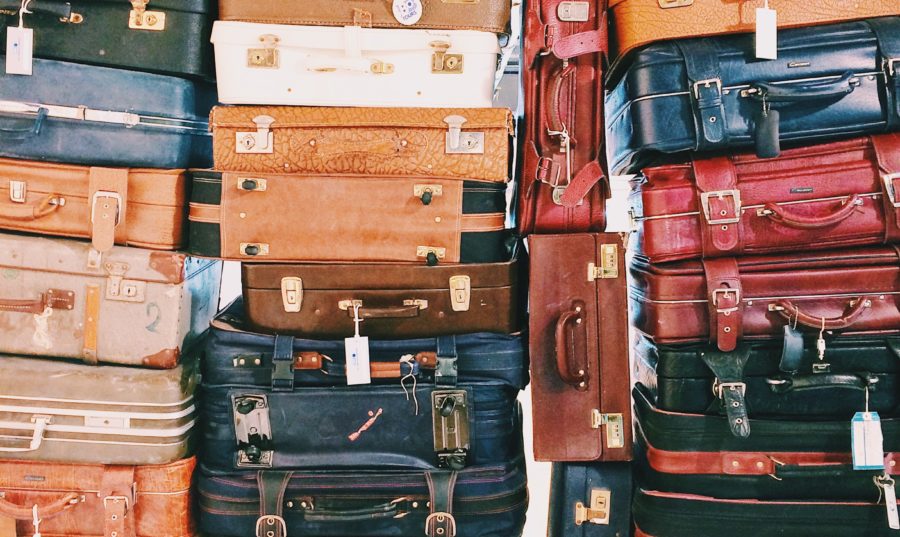 luggage stacked on luggage
